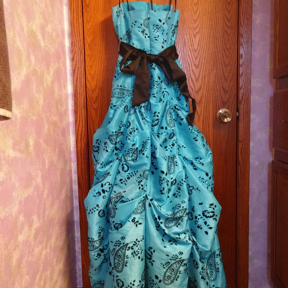 Blue Prom Dress - Picture 2 of 3